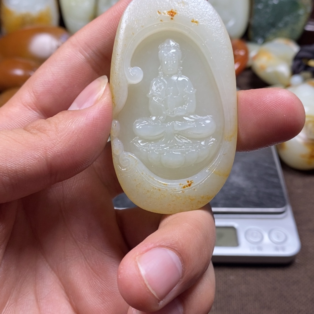 和田玉未镶嵌挂件