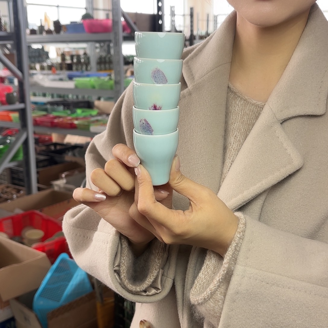 龙泉云间青瓷小米茶器