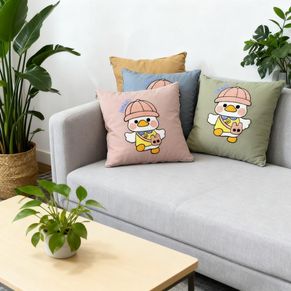 多功能午睡鸭毛巾绣抱枕被两用磨毛便携汽车靠垫午休盖被