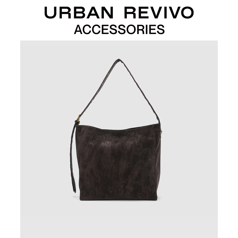 URBAN REVIVO2026春季新款女士复古托特单肩斜挎包UAWB60026+