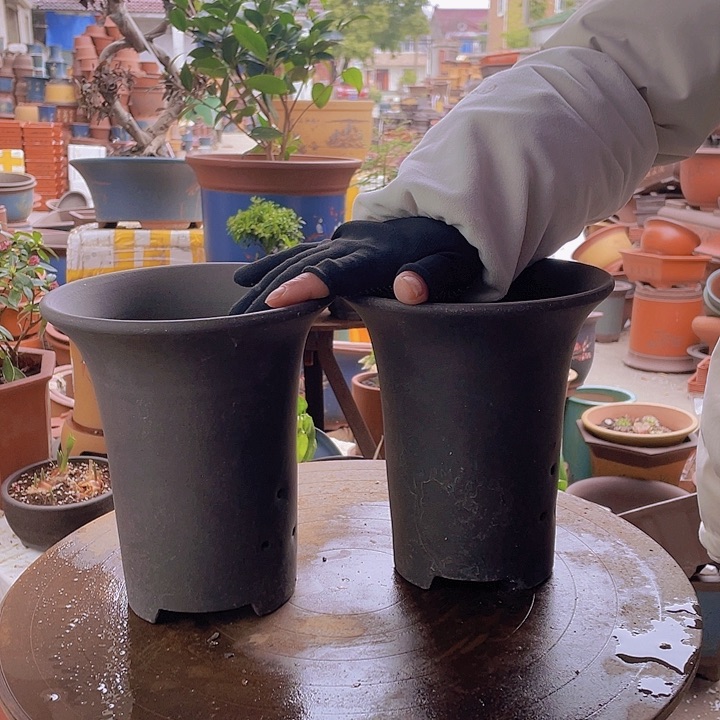 紫砂宜兴紫砂18+18素面兰花盆