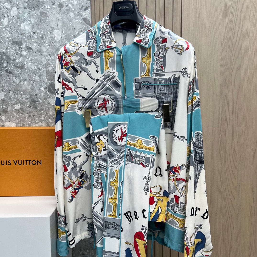 全新未使用 LouisVuitton/路易威登 132690 桑蚕丝夹克 高定系列