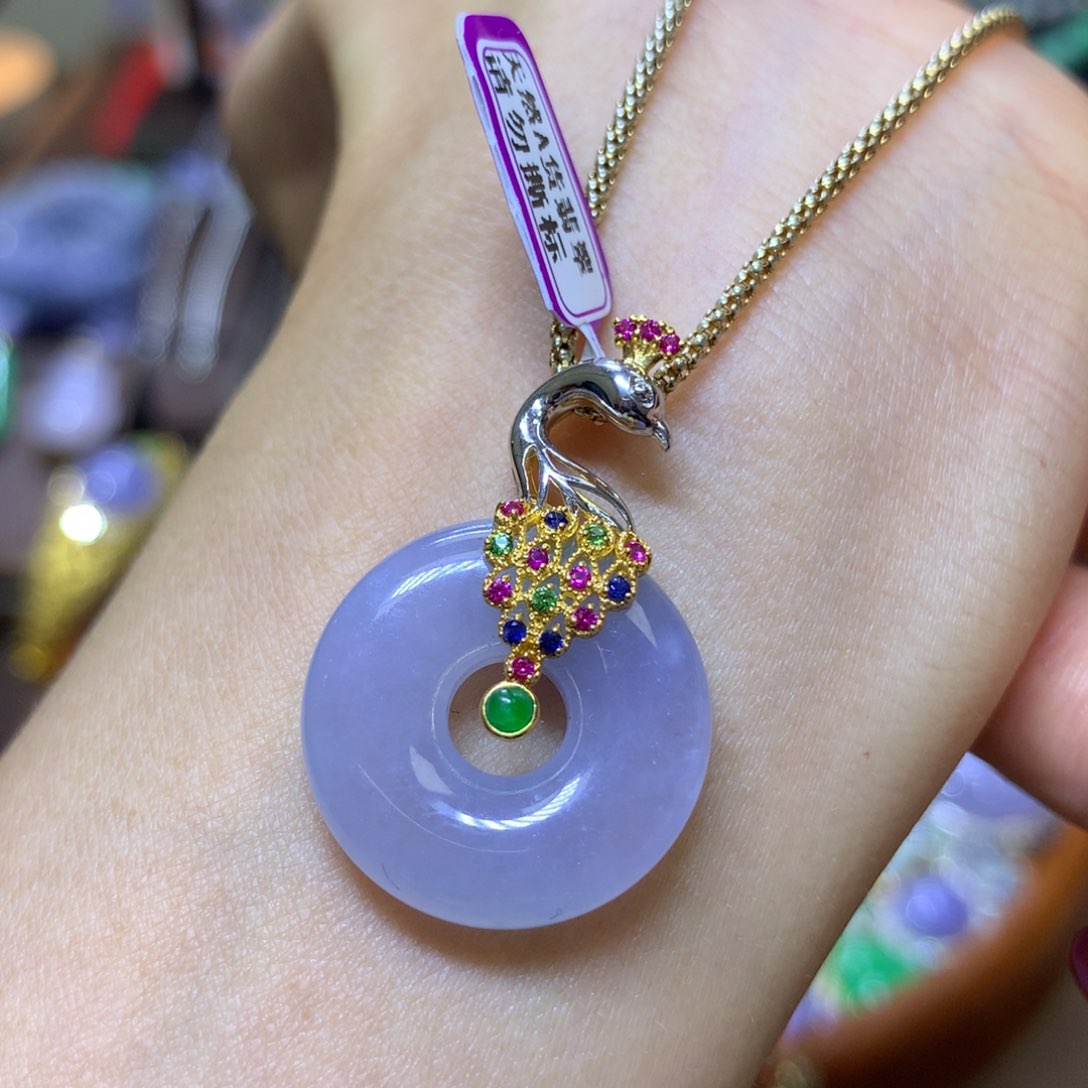 【闪购商品】翡翠颈饰18K金镶嵌翡翠