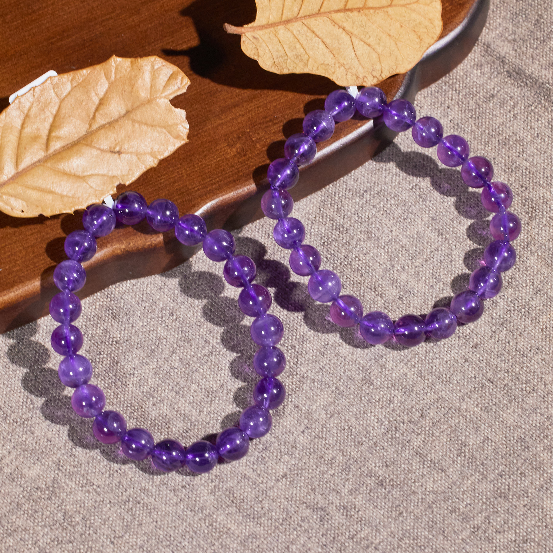 【歪歪】圆珠*紫水晶手串（多样性发其一）（卡8）*W8246