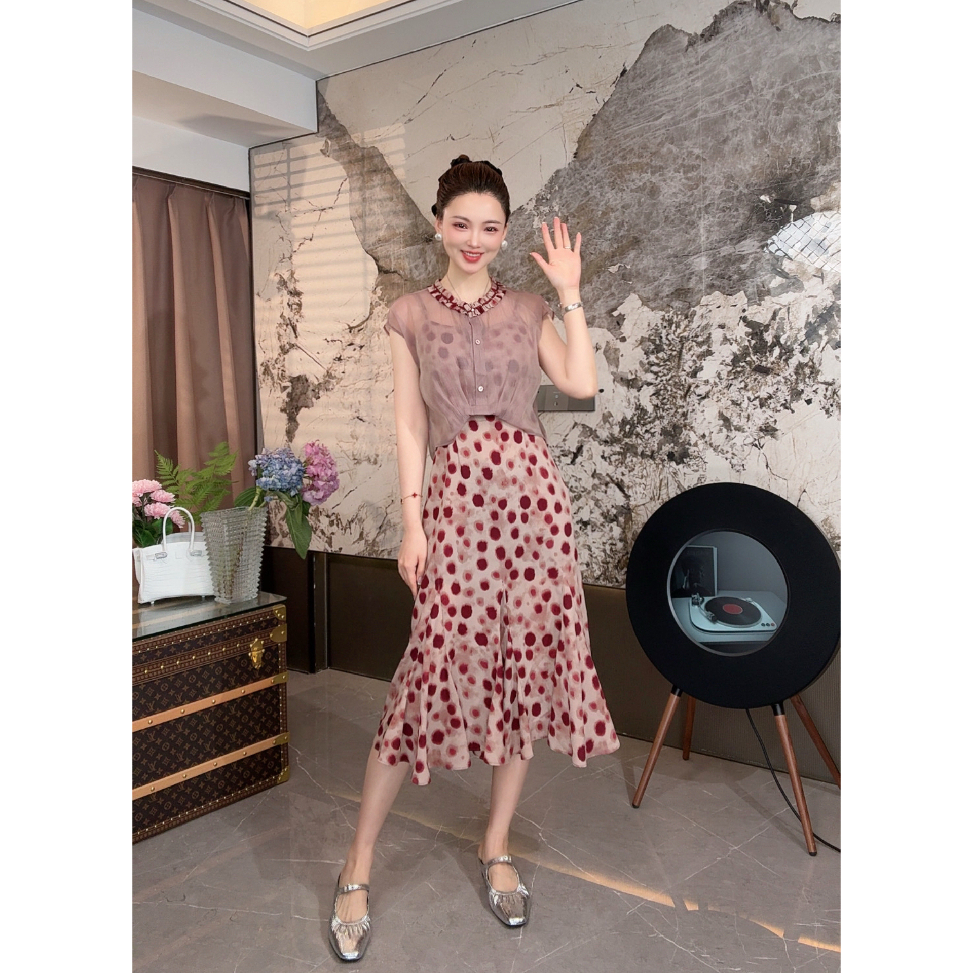 【DuoDuo·Studio】水朦胧收腰气质显瘦女装连衣裙-251633