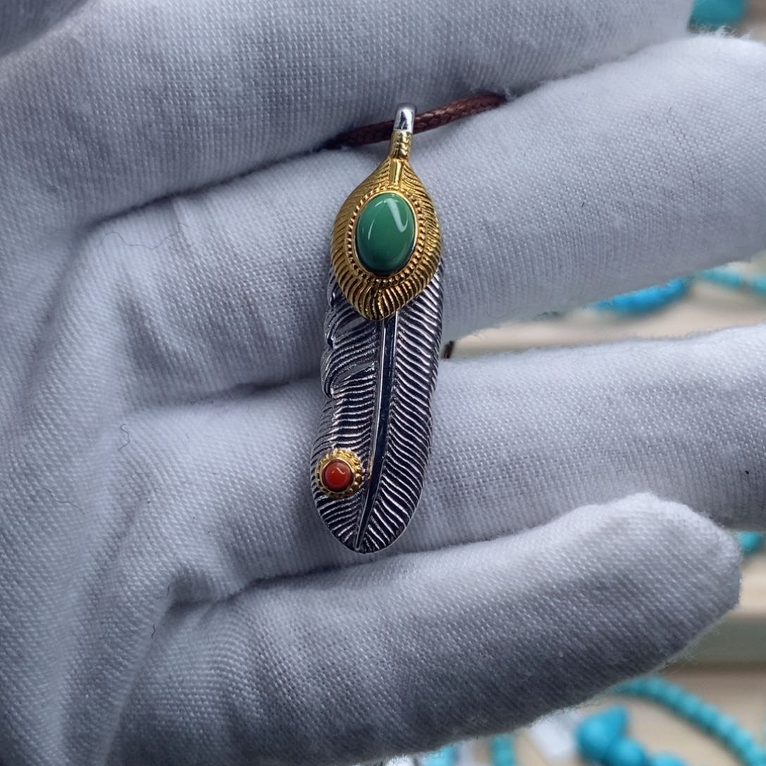 绿松石珠宝奇石银S925镶嵌