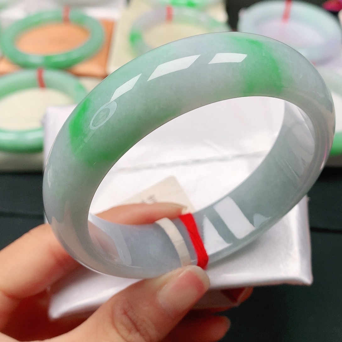 翡翠手镯未镶嵌天然翡翠手镯59