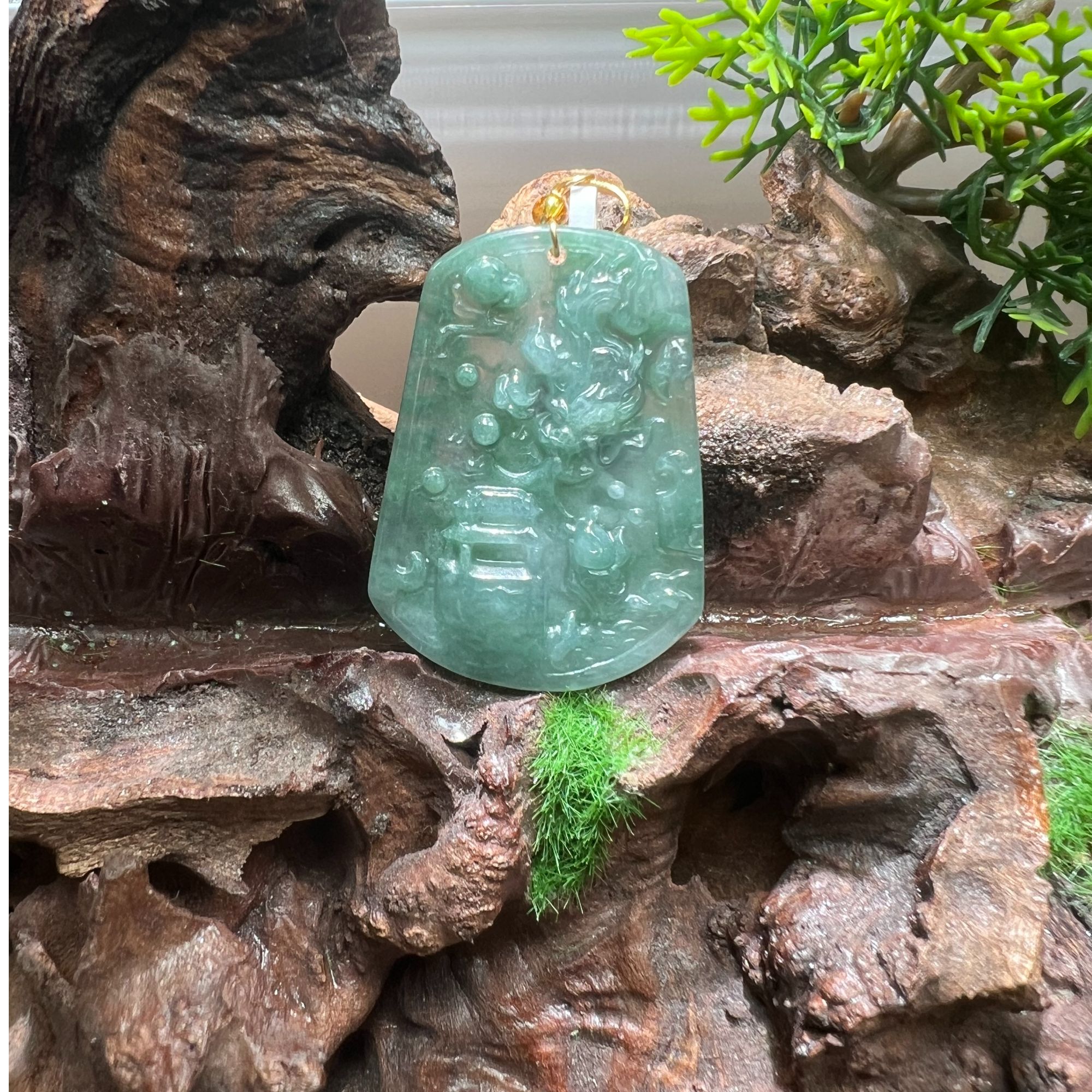 翡翠A货时尚龙牌GS-20195