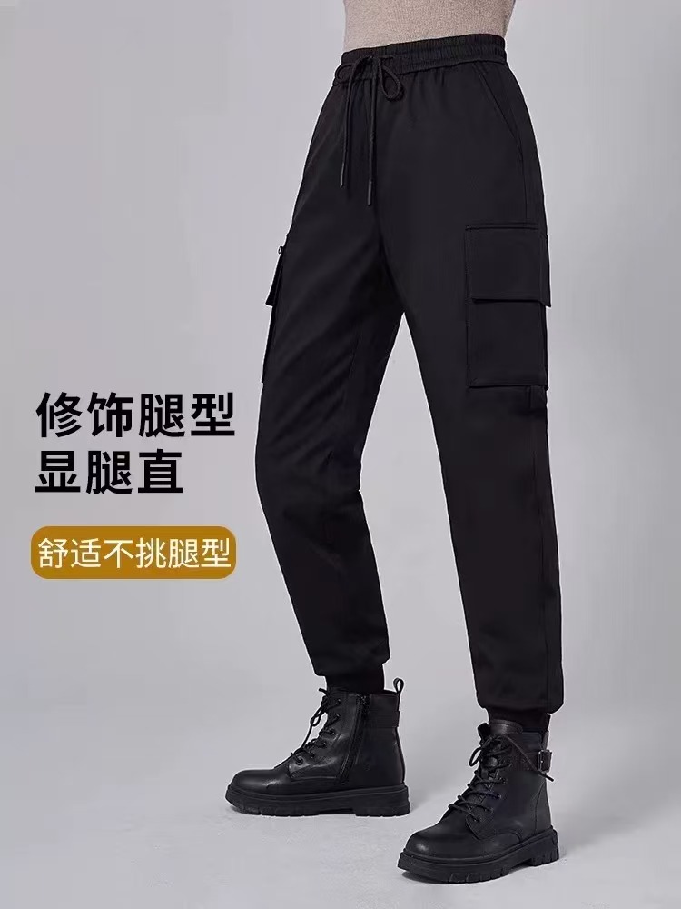 668-1215/50-630   男女同款保暖松紧腰工装休闲裤