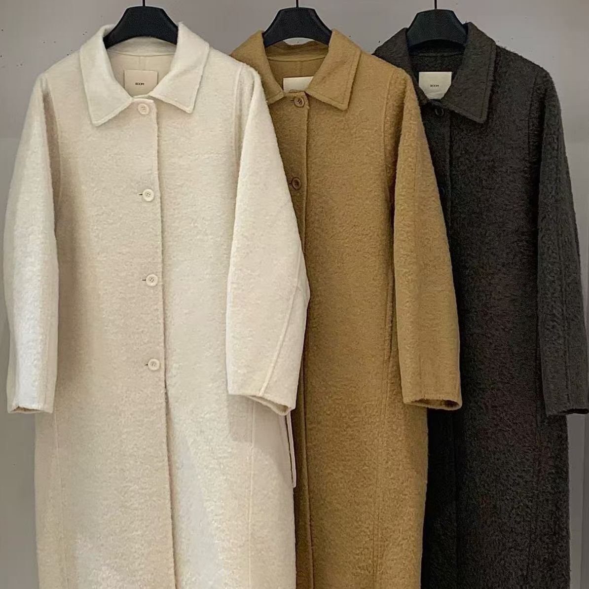 秋冬新款韩版长款双面大衣时尚宽松气质加厚