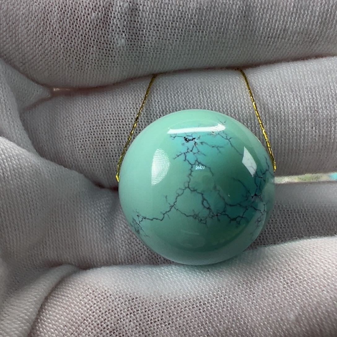 未镶嵌绿松石圆珠20.8mm