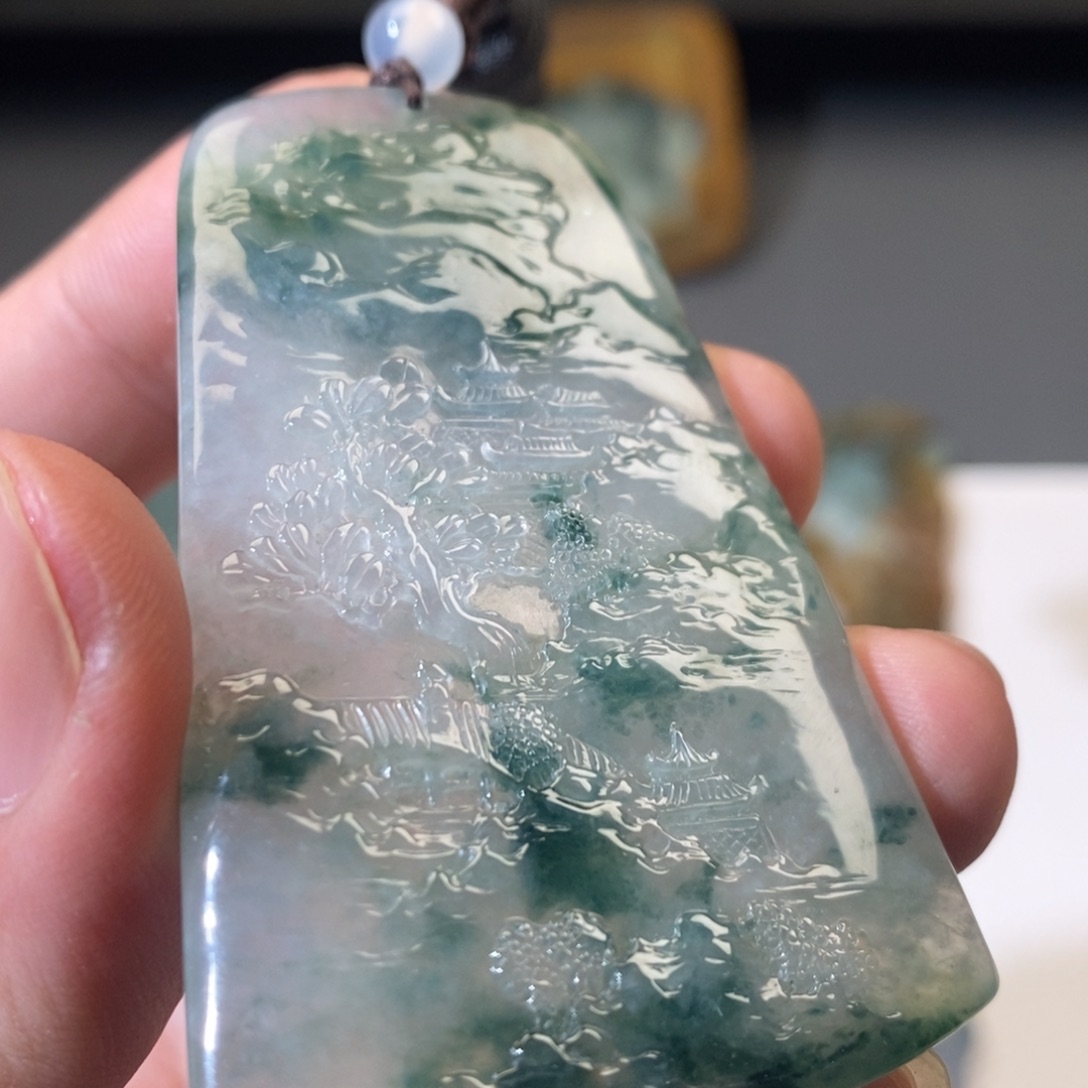 翡翠未镶嵌颈饰123