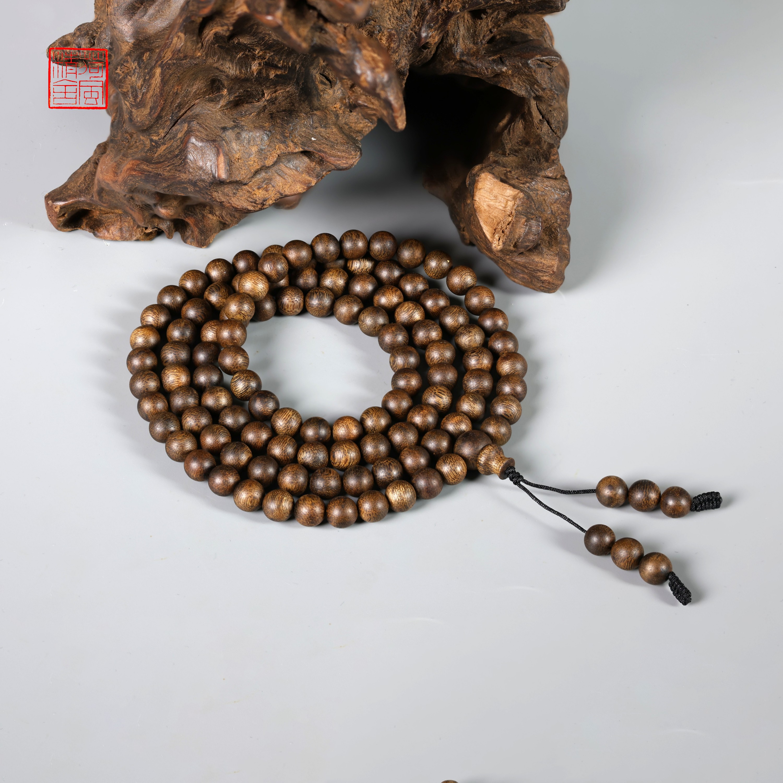 沉香海南沉香油叶子高结油0.8圆珠多圈手串保28g-CX617