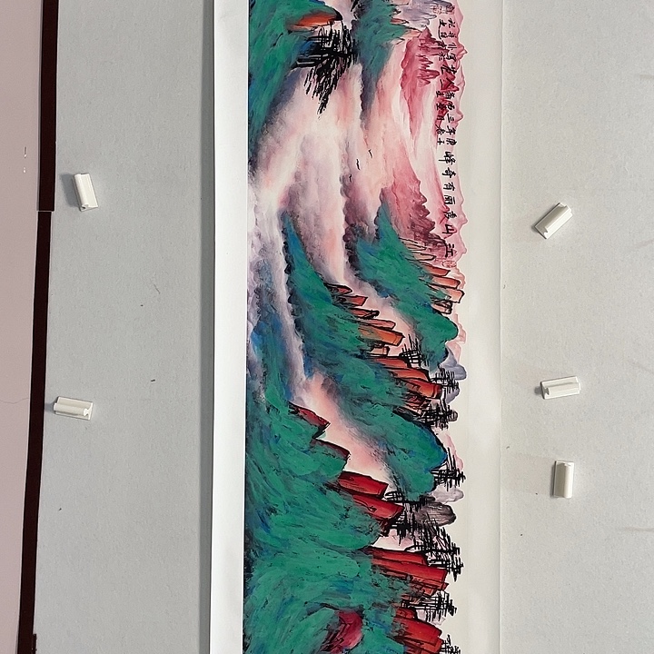 带灯款姜老师长卷