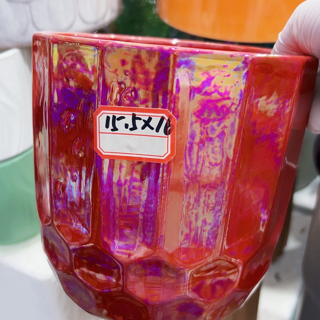 有孔，外贸尾单陶瓷花盆凑单10米包邮