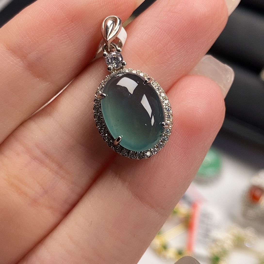 翡翠银S925镶嵌戒指11