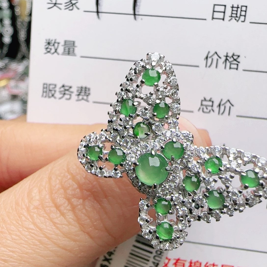 银S925镶嵌手链翡翠