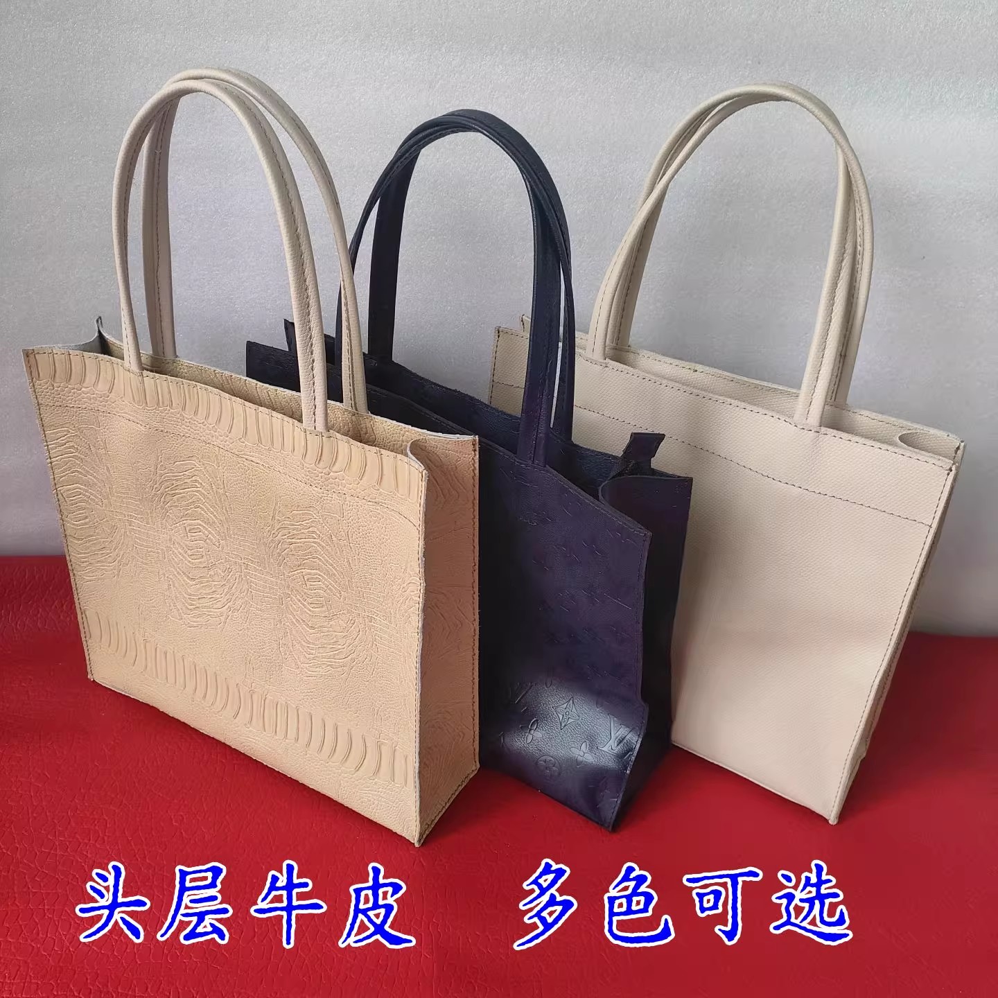 真皮女包手提包手机包通勤风立体形托特包便携手提袋上班时尚便当