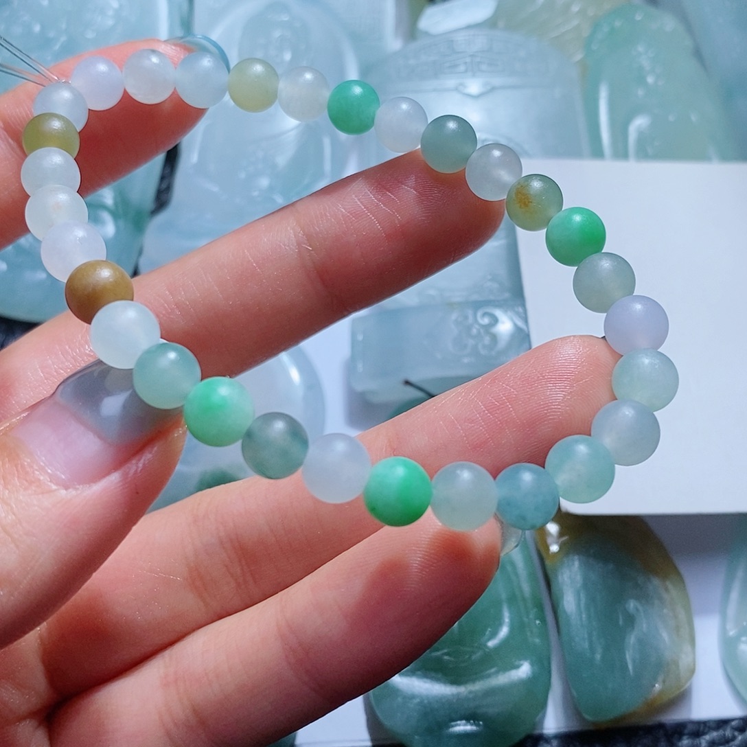 定制翡翠未镶嵌毛货付款后确认抛光