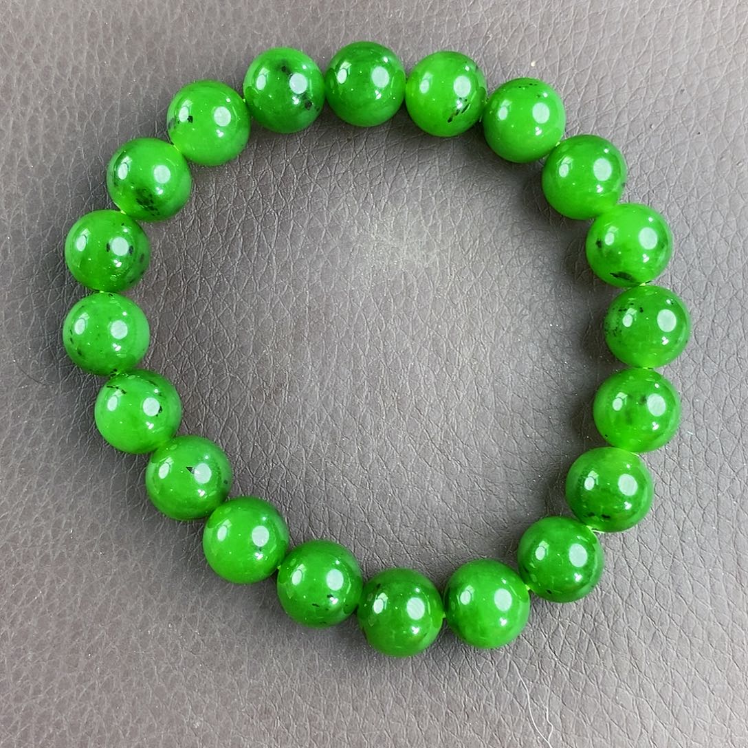 手链未镶嵌和田玉红皮碧玉