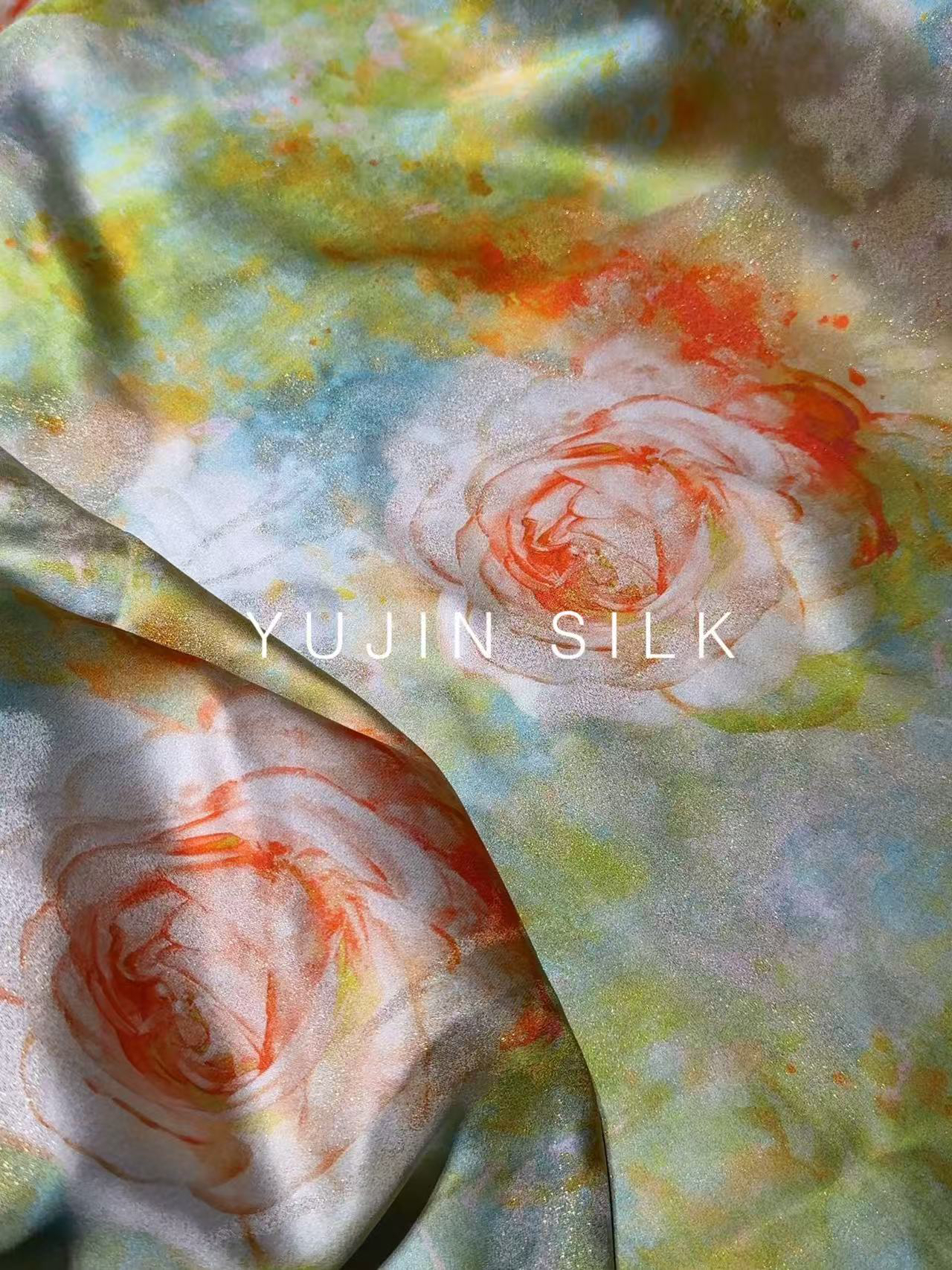 「芙蕖」YUJIN SILK 织金国产正绢桑蚕丝140左右门幅26-28姆米