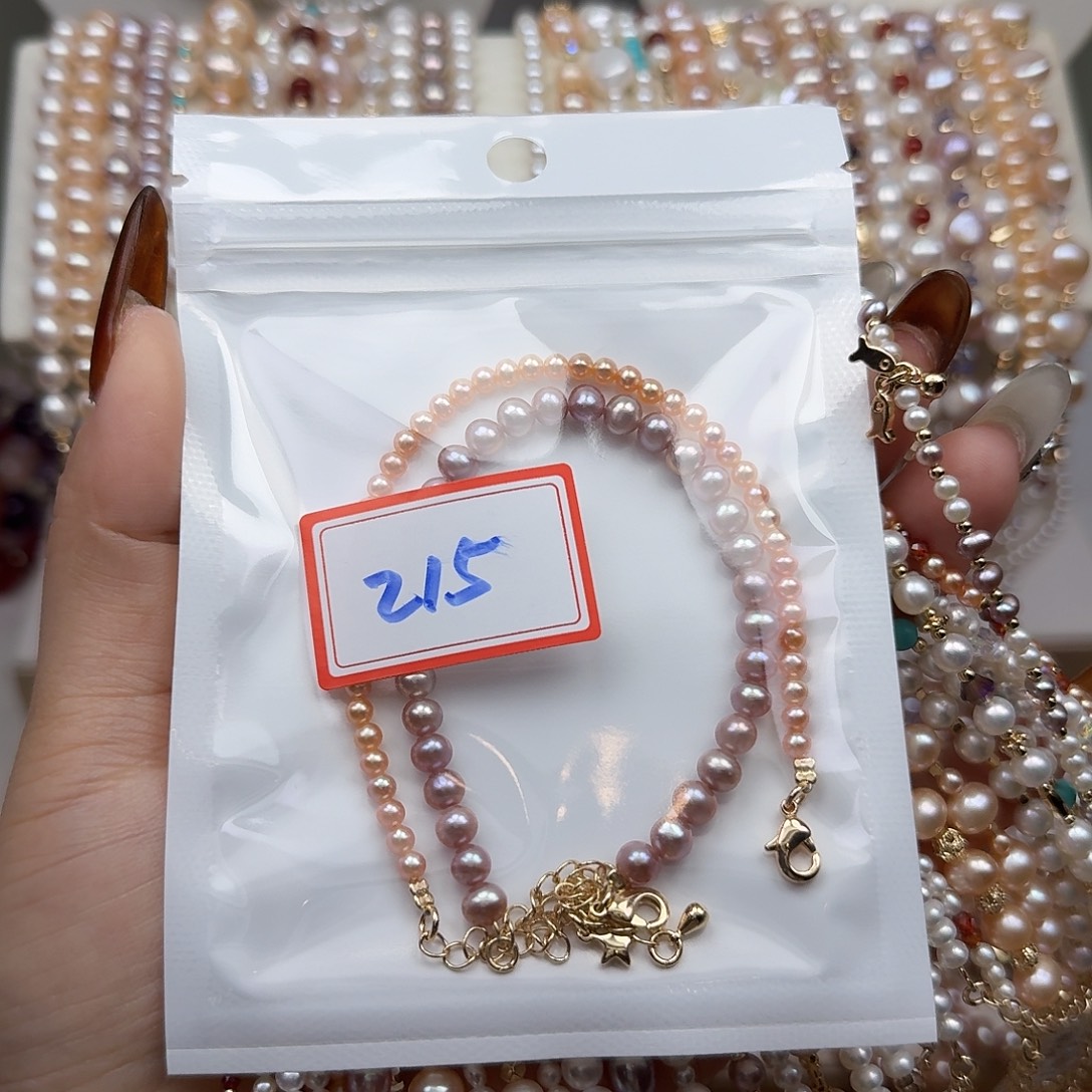 啦***啦淡水珍珠手绳银S925镶嵌