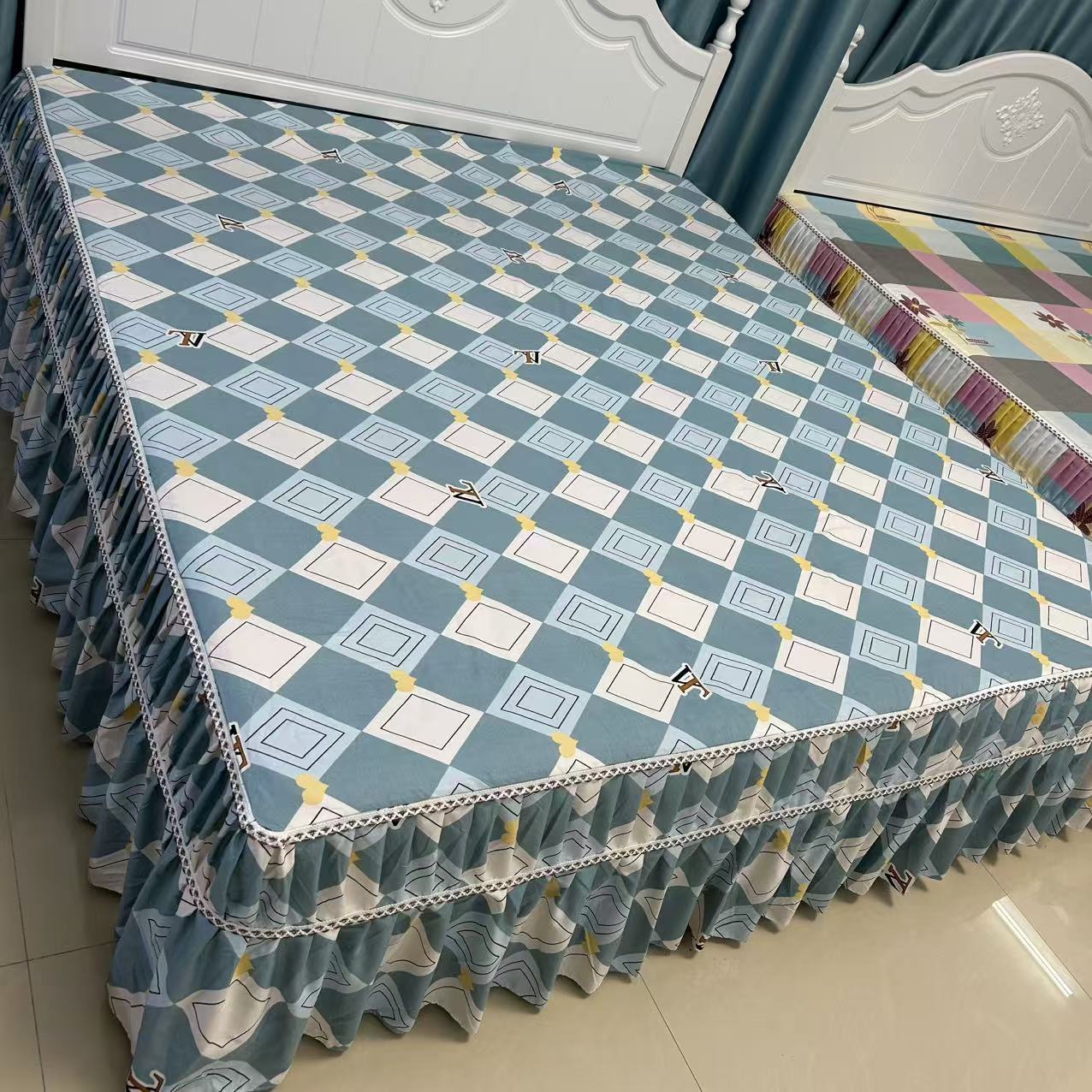 磨毛加厚床罩（休闲时光）防滑四季床单亲肤