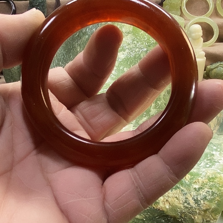 雁***飞蛇纹石玉未镶嵌手镯