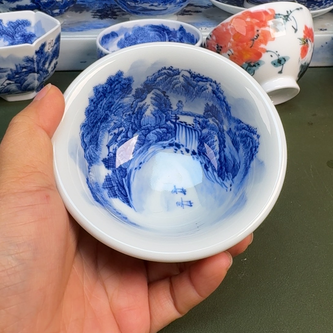陶景德镇纯手绘茶具圆圆277