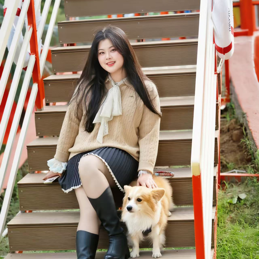 [姜花]大码女冬Polo领半开胸毛衣针织衫
