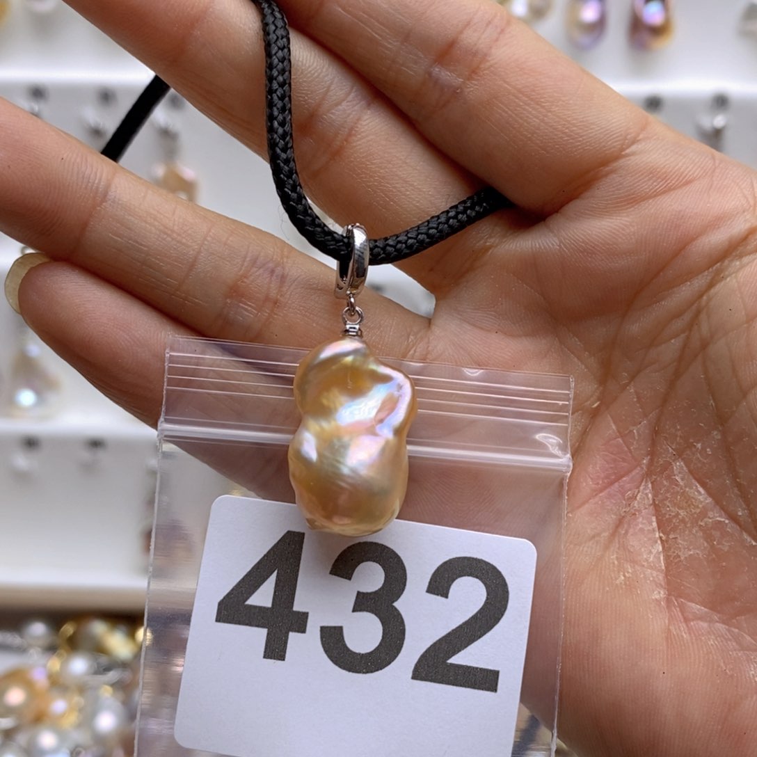 淡水珍珠颈饰银S925镶嵌432