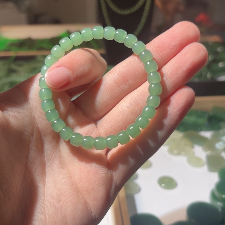和田玉（碧玉）手链未镶嵌1
