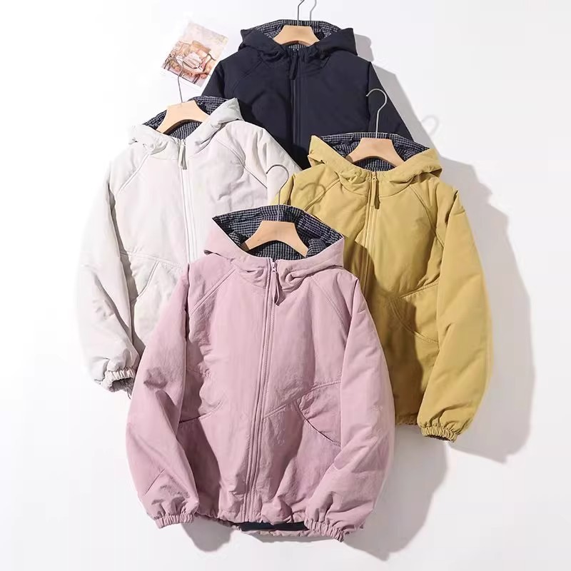 冬季新款保暖防风连帽棉衣棉服洋气宽松百搭时尚