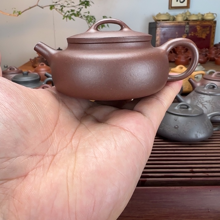 茶壶紫砂水潭紫泥100cc