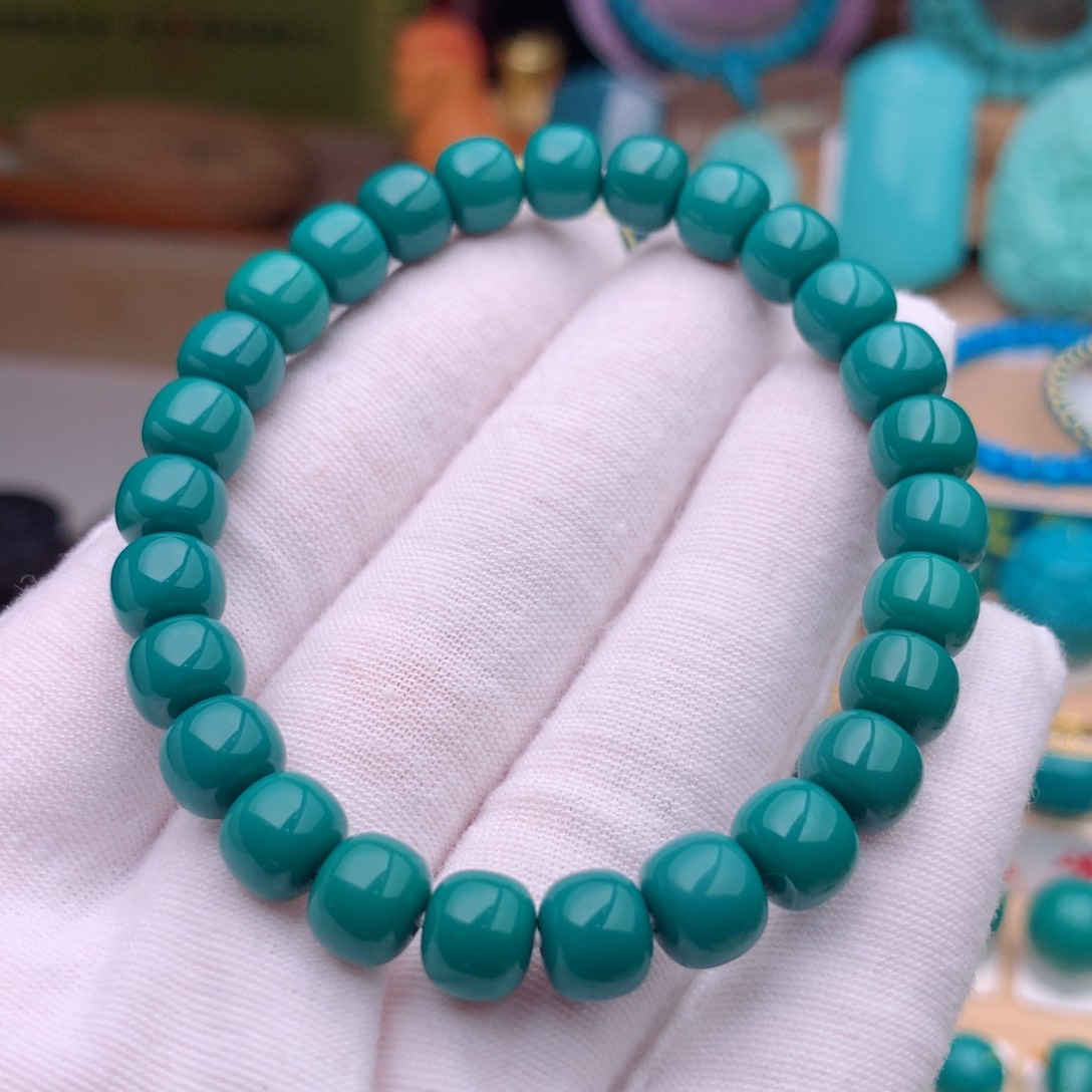 未镶嵌绿松石珠宝奇石8mm