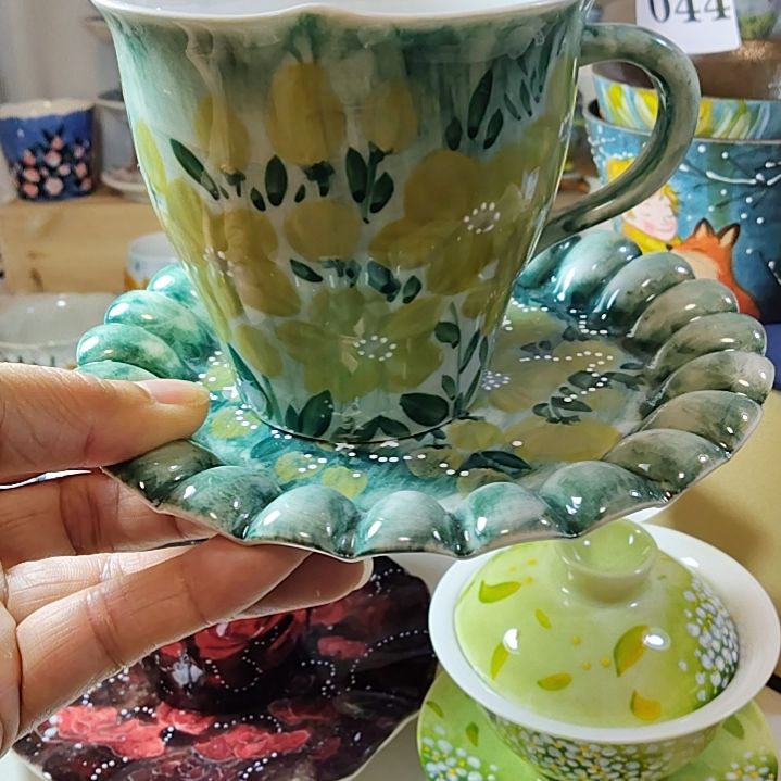 杯子瓷景德镇陶瓷釉下彩咖啡杯