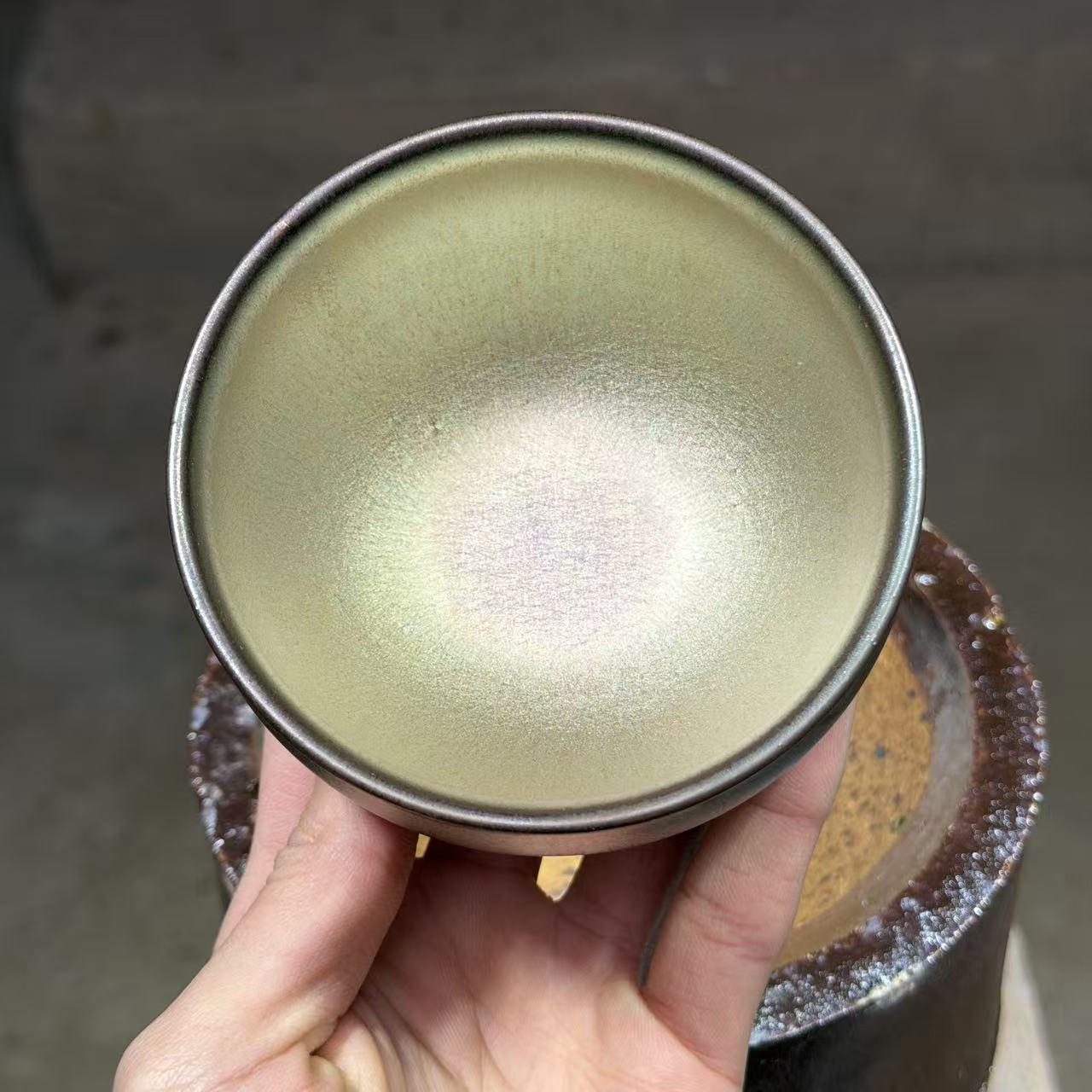 建窑建盏 极光金 茶盏主人杯 电烧
