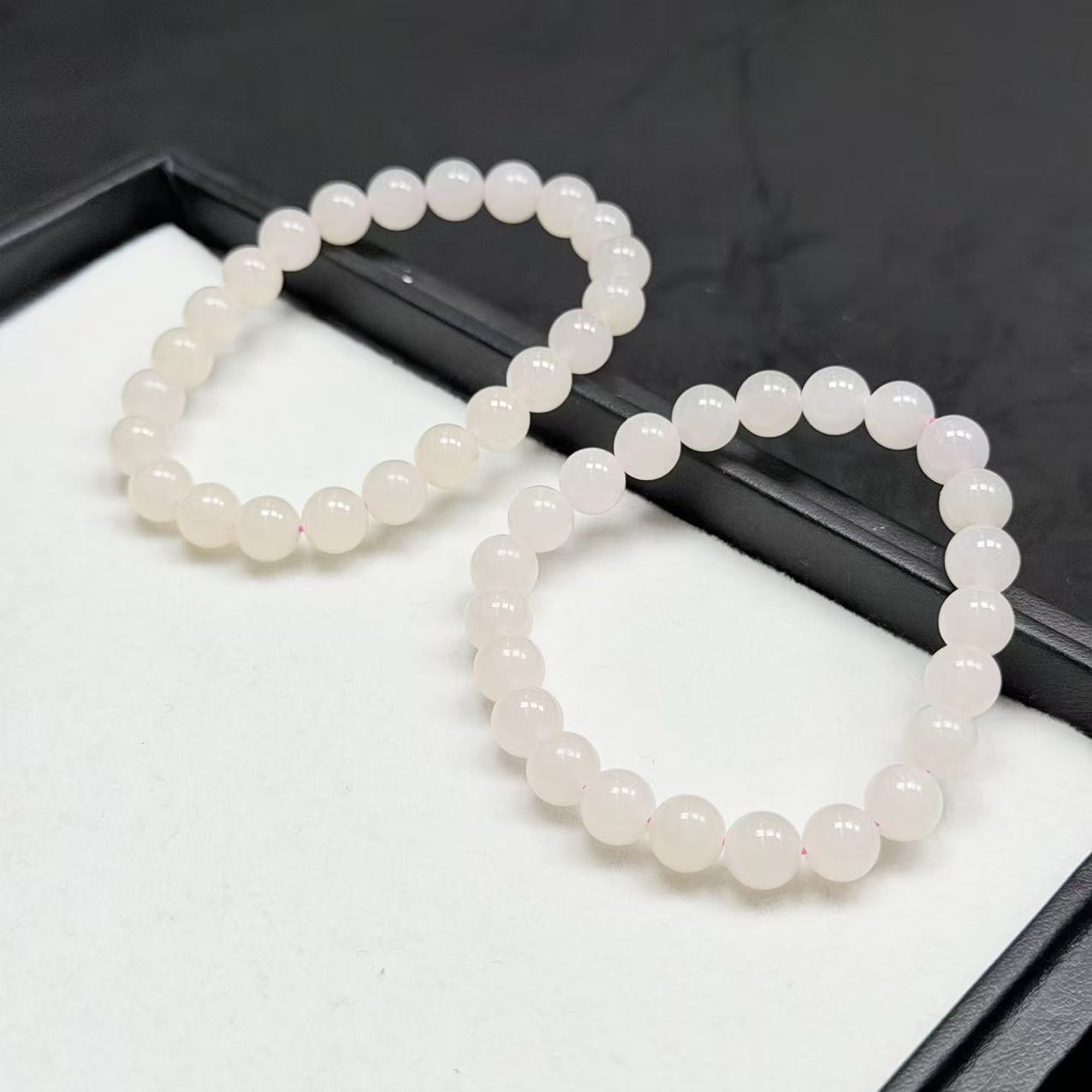 【睿泽赏宝】和田玉藕粉手串 多样性发一/有瑕 7mm KS0010692