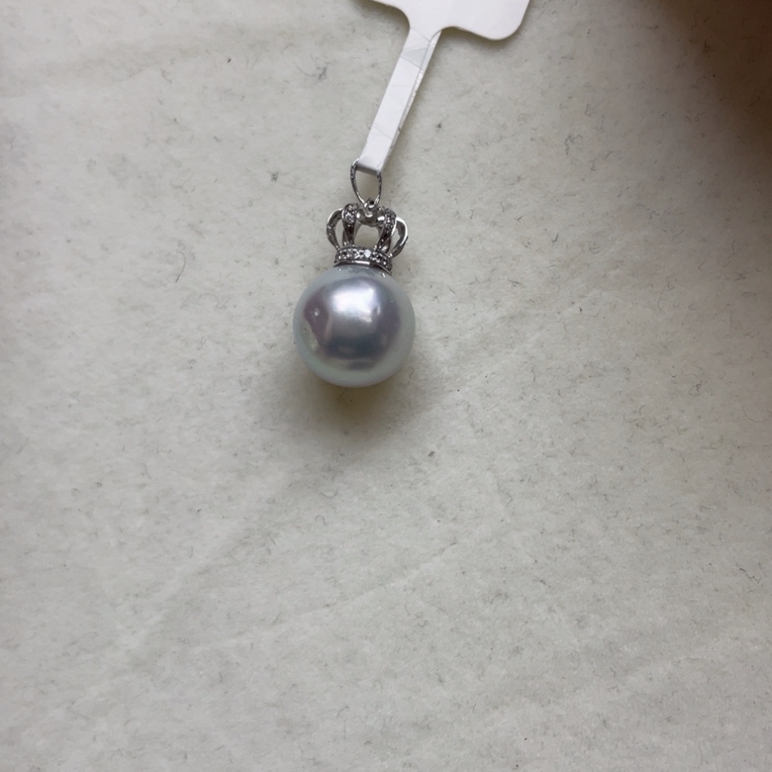 14K金镶嵌海水珍珠吊坠(不含链)