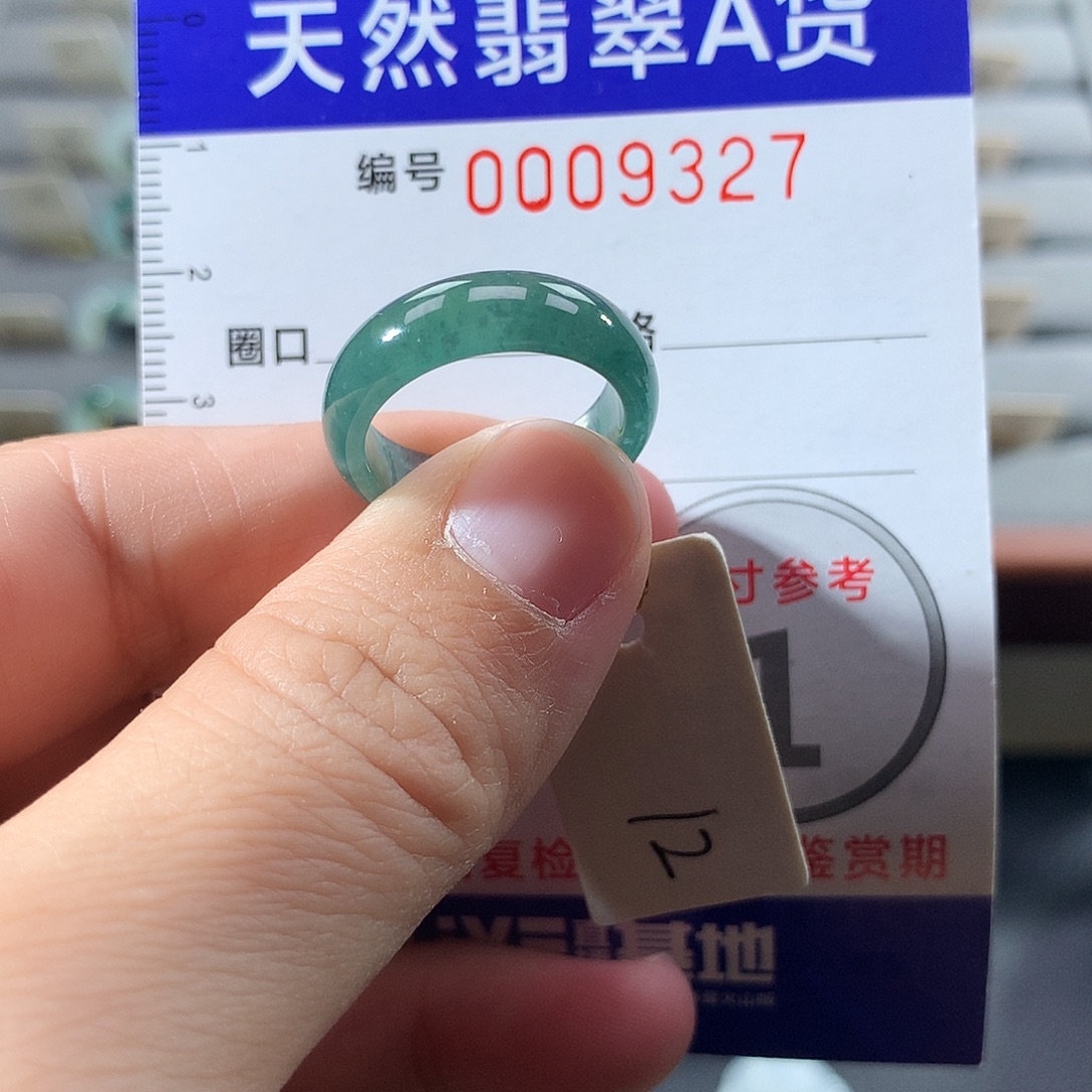 翡翠未镶嵌戒指12号