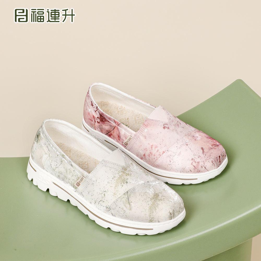 FULIANSHENG/福連升一脚蹬单鞋女秋冬蕾丝春秋夏季帆布鞋镂空纯色