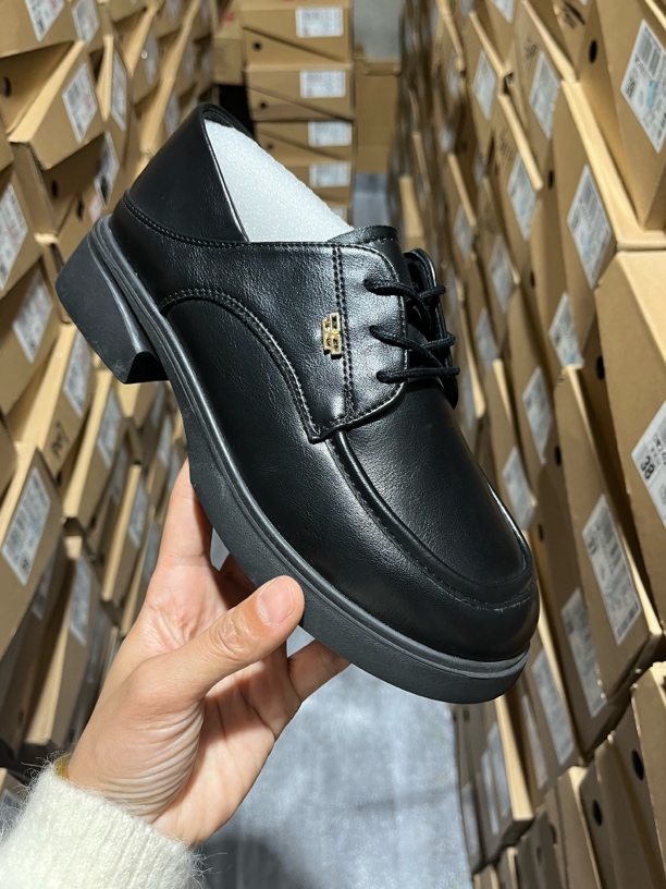 新款厚底1208个性乐福鞋春新款黑色英伦通勤百搭小皮鞋24Q