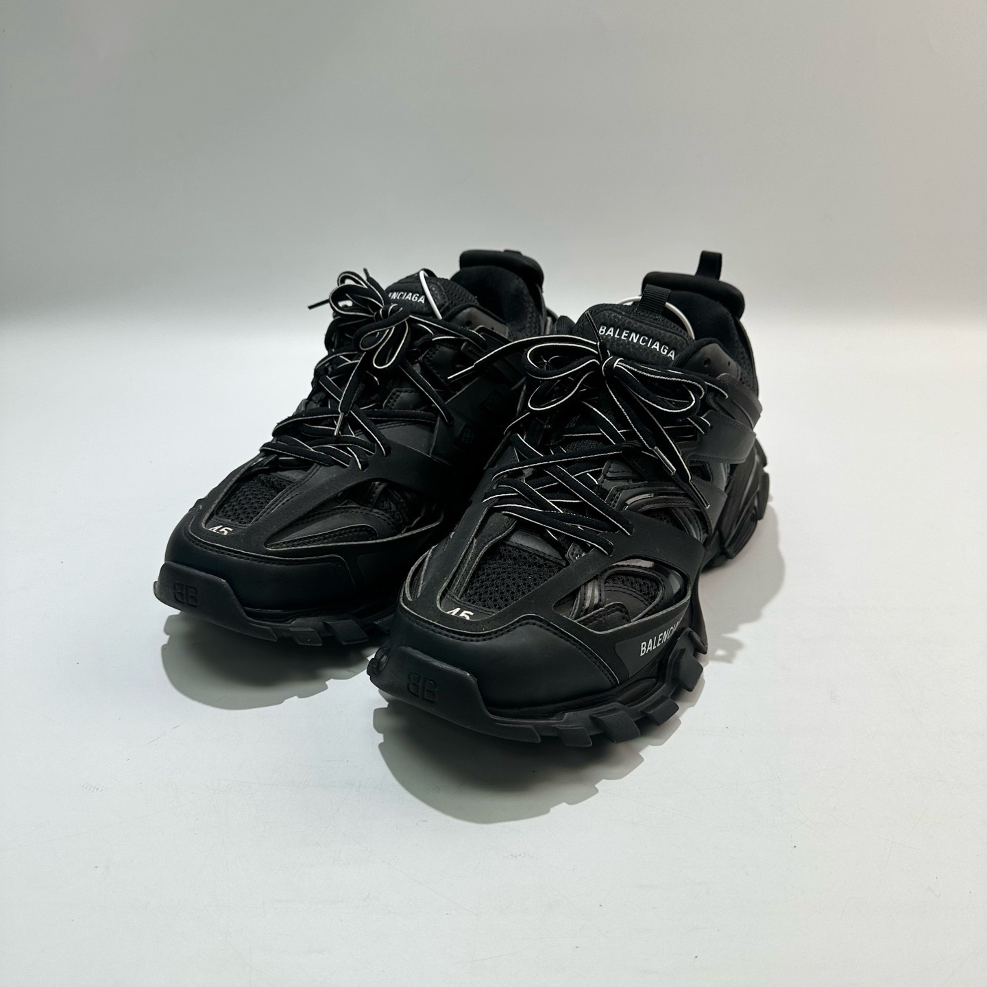 95新 Balenciaga/巴黎世家 45码 黑色Track1.0老爹鞋 SY0737