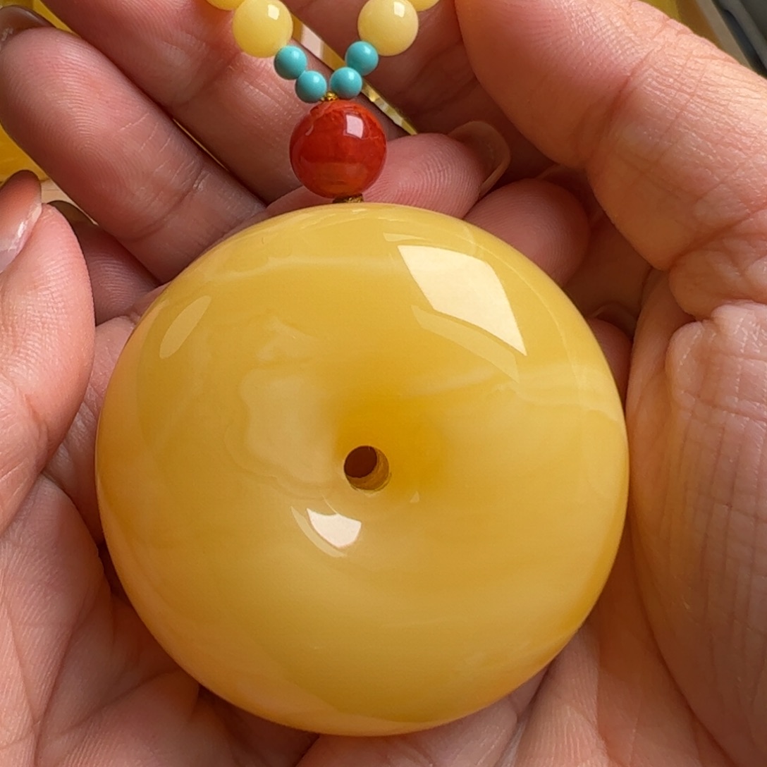 蜜蜡毛衣链未镶嵌无优化