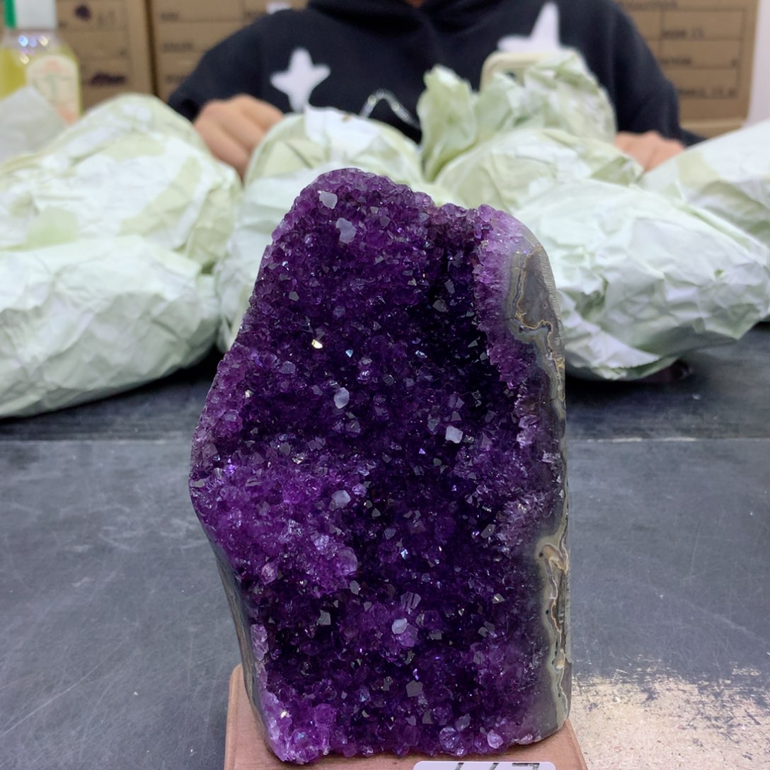 水晶摆件未镶嵌紫晶467