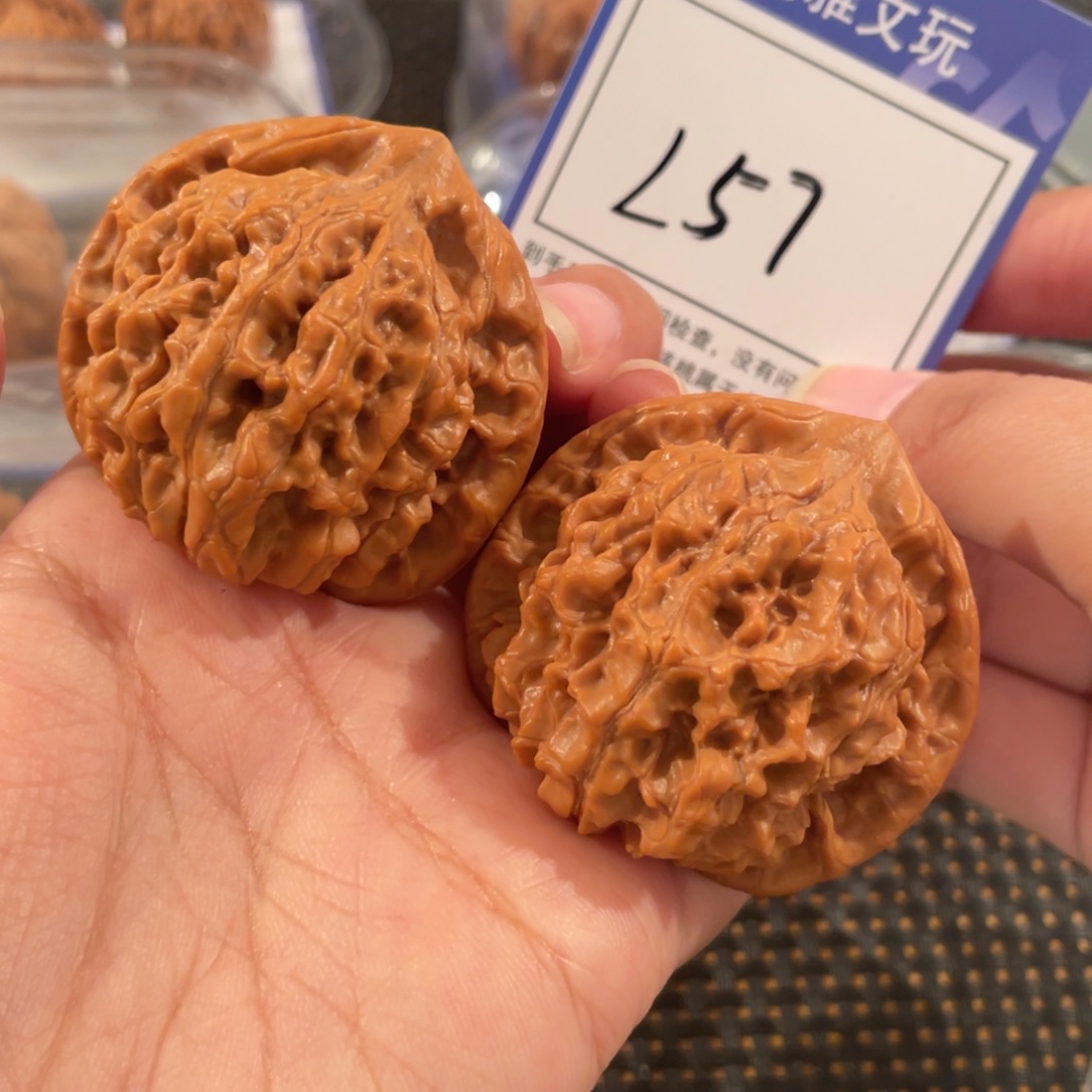 偷***賊文玩核桃把件L57 官帽 47