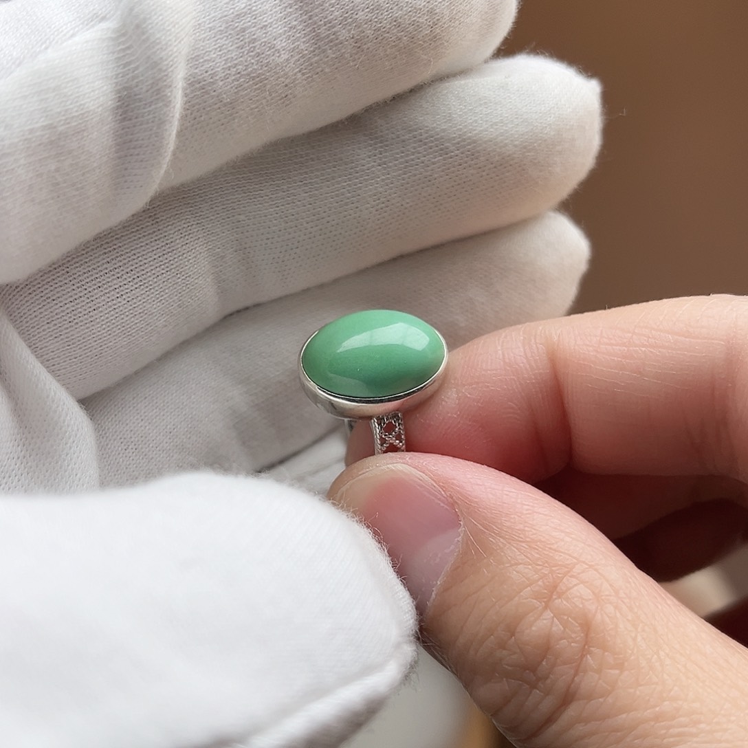 绿松石珠宝奇石银S925镶嵌