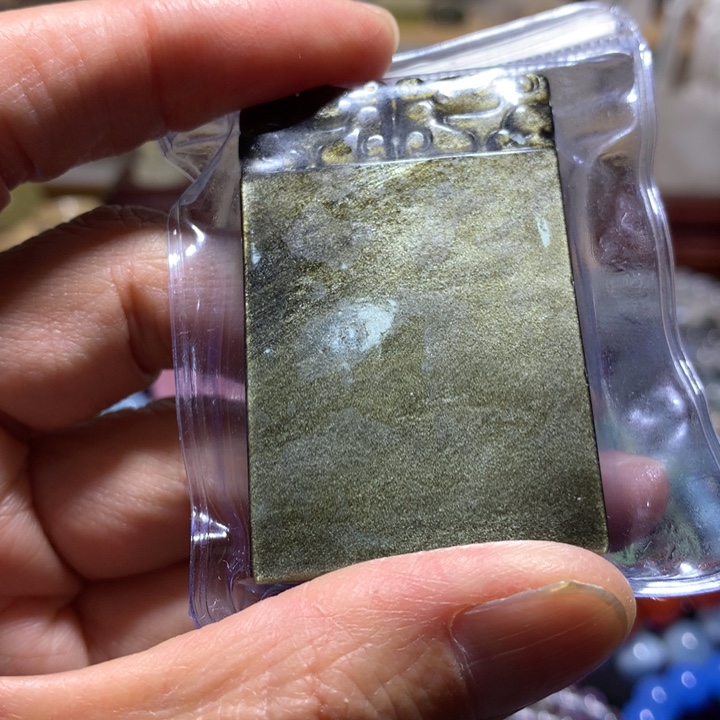 黑曜岩未镶嵌颈饰金耀石貔貅吊坠56mm