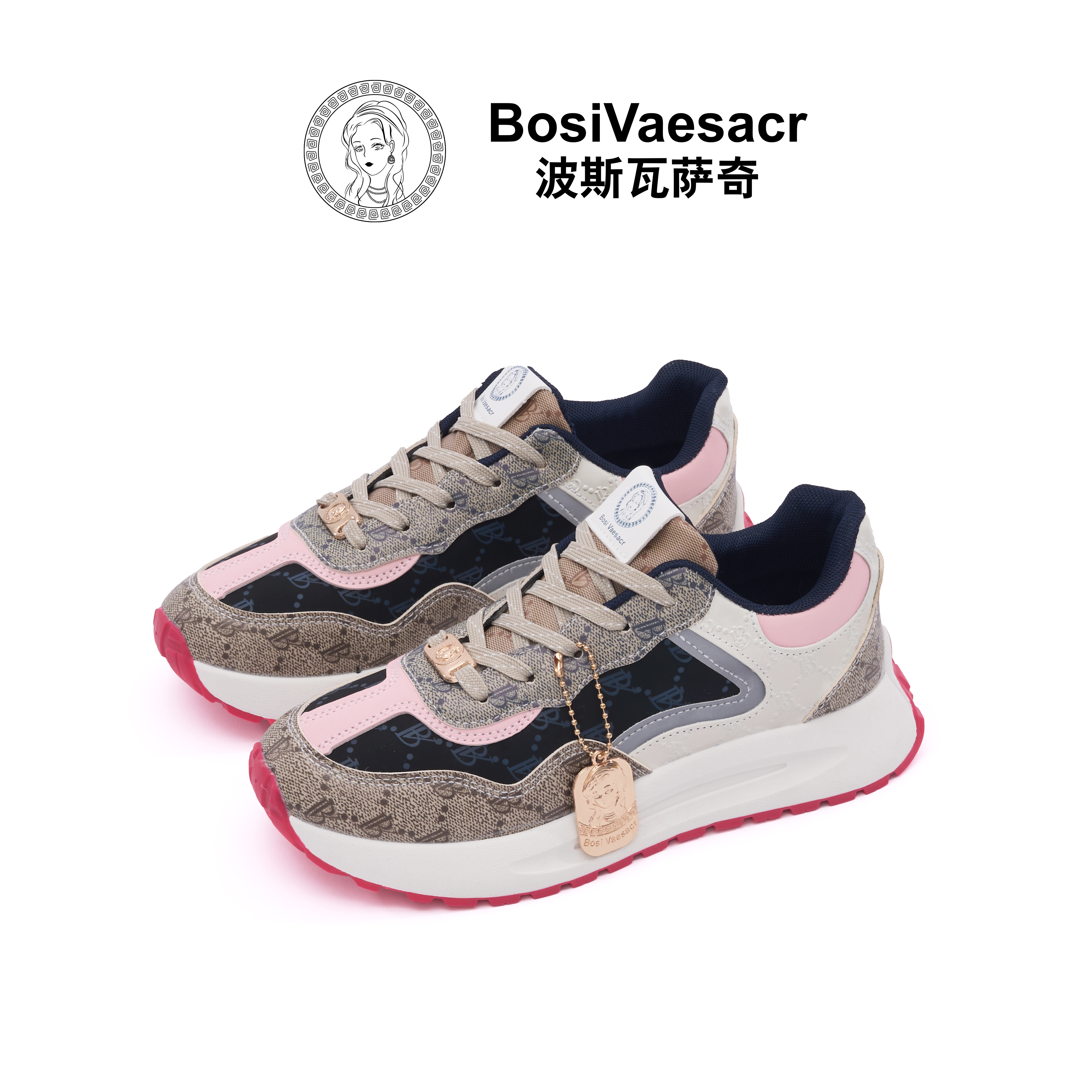 【COCO林可可】2025秋冬新款Bosi Vaesacr波斯瓦萨奇印花轻奢运动鞋
