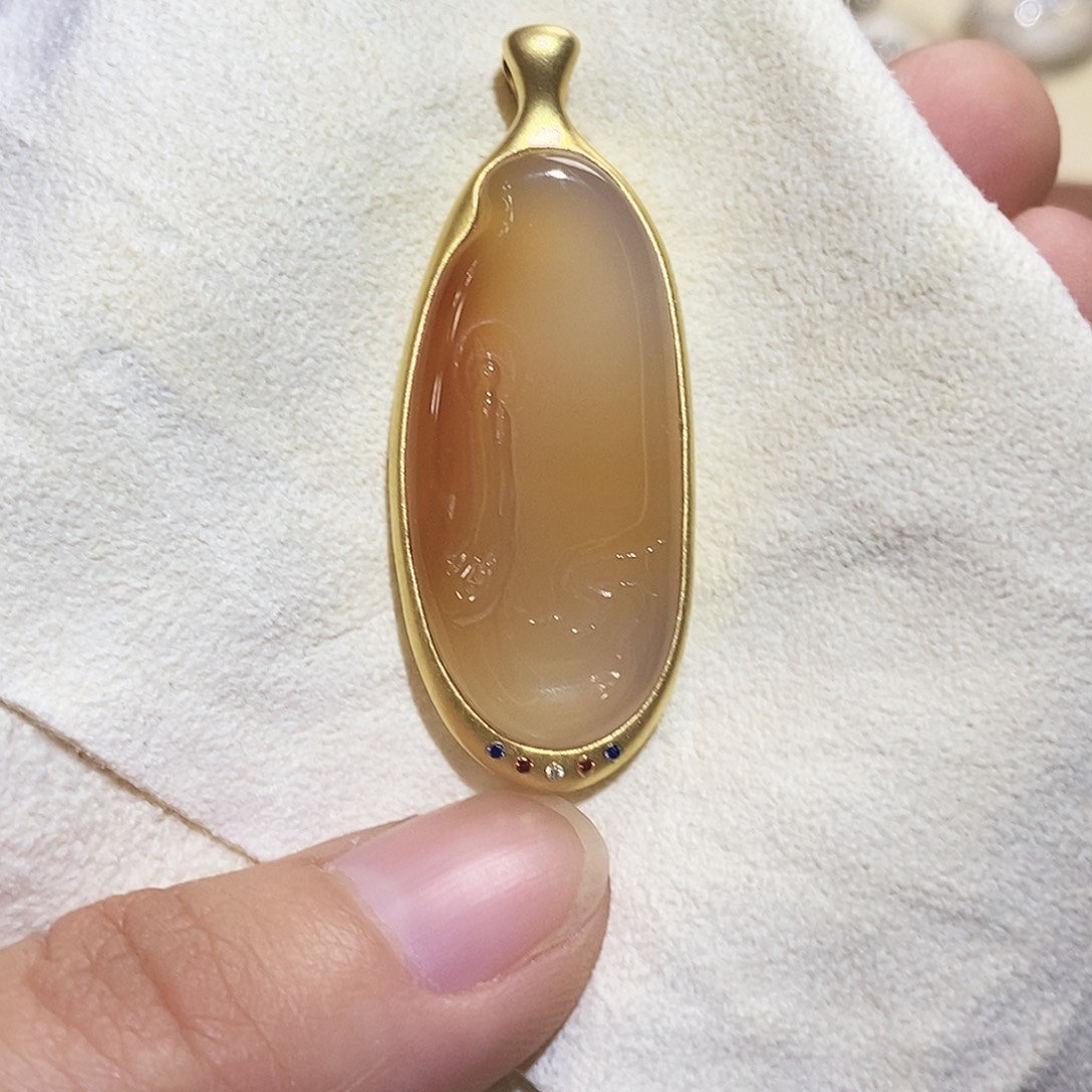 玛瑙/玉髓银S925镶嵌颈饰